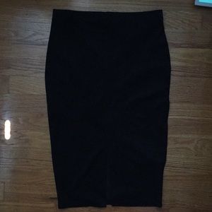Suede pencil skirt